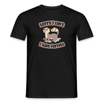 Frettchen Iltis Lustig - Männer T-Shirt - Schwarz - Vorne - AI Model Male 178 light (178cm)