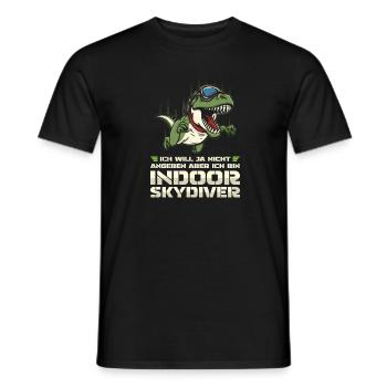 Indoor Skydiving T Rex - Männer T-Shirt - Schwarz - Vorne - AI Model Male 178 light (178cm)