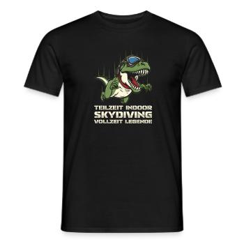 Indoor Skydiving T Rex - Men's T-Shirt - black - Front - AI Model Male 178 light (178cm)