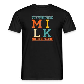 Kuh Milch Treiber Milchwagen - Männer T-Shirt - Schwarz - Vorne - AI Model Male 178 light (178cm)