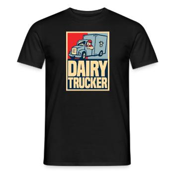 Camion de lait de vache Chauffeur de lait - T-shirt homme - noir - Devant - AI Model Male 178 light (178cm)
