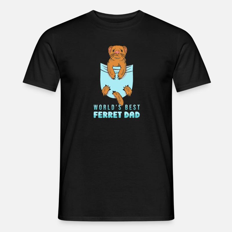 Frettchen Iltis Niedlich - Männer T-Shirt - Schwarz