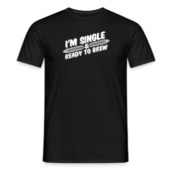 Bière artisanale Bière artisanale Orge - T-shirt homme - noir - Devant - AI Model Male 178 light (178cm)