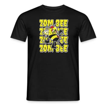 Zombie Halloween Bee - Men's T-Shirt - black - Front - AI Model Male 178 light (178cm)