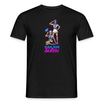Sailing Sailor Sailboat Cool - Men's T-Shirt - black - Front - AI Model Male 178 light (178cm)