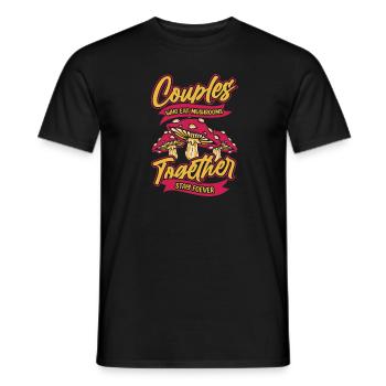 Cueilleurs de champignons Couple de champignons - T-shirt homme - noir - Devant - AI Model Male 178 light (178cm)