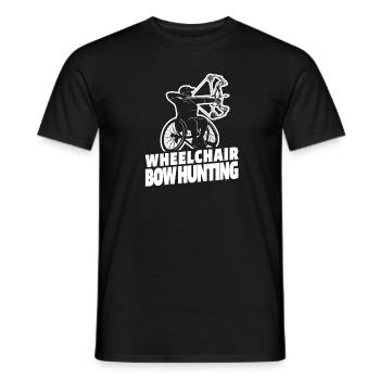 Bow Hunting Bowhunter Wheelchair - Men's T-Shirt - black - Front - AI Model Male 178 light (178cm)