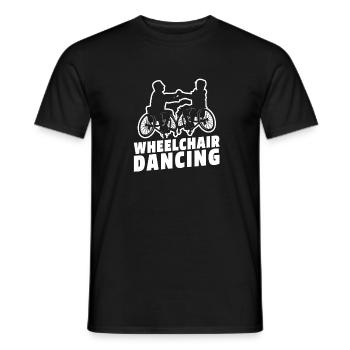 Danseur dansant en fauteuil roulant - T-shirt homme - noir - Devant - AI Model Male 178 light (178cm)
