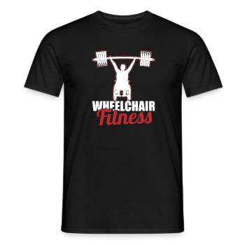 Fitness Wheelchair - Men's T-Shirt - black - Front - AI Model Male 178 light (178cm)