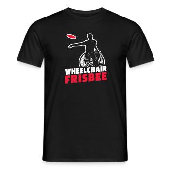 Frisbee Fauteuil roulant - T-shirt homme - noir - Devant - AI Model Male 178 light (178cm)