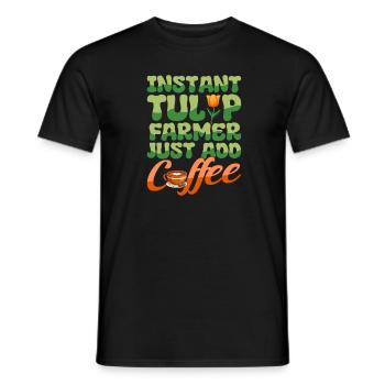 Tulpen Kaffee - Männer T-Shirt - Schwarz - Vorne - AI Model Male 178 light (178cm)