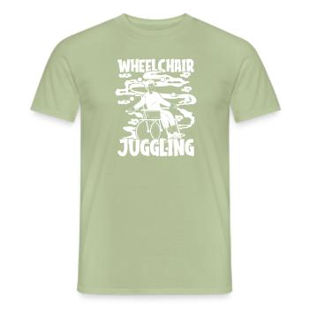 Jonglieren Jongleur Rollstuhl - Männer T-Shirt - Sage - Vorne - AI Model Male 178 light (178cm)