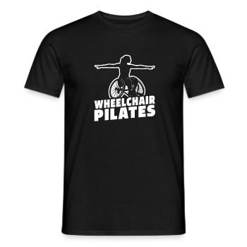 Pilates Rollstuhl - Männer T-Shirt - Schwarz - Vorne - AI Model Male 178 light (178cm)
