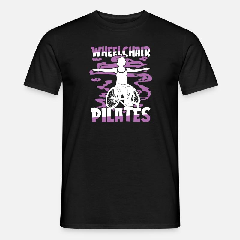 Pilates Rollstuhl - Männer T-Shirt - Schwarz