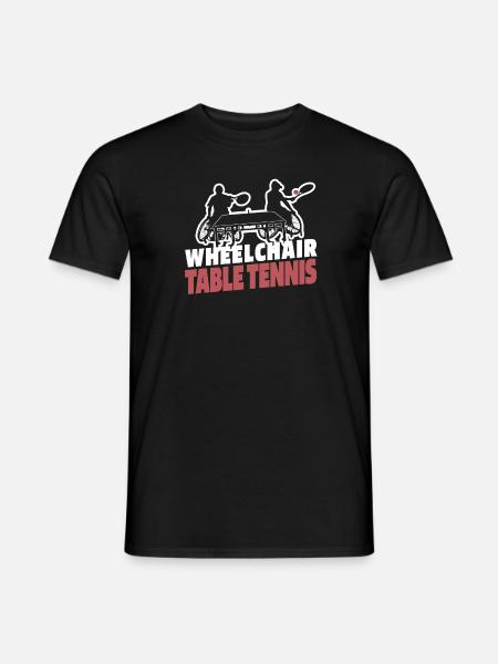 Table tennis, ping-pong, wheelchair - Men's T-Shirt - black