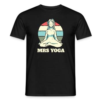 Fille de yoga - T-shirt homme - noir - Devant - AI Model Male 178 light (178cm)
