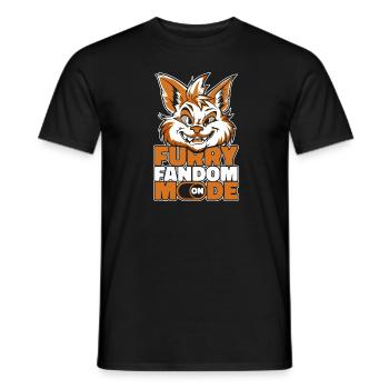 Furry Fandom Fursuits - Men's T-Shirt - black - Front - AI Model Male 178 light (178cm)