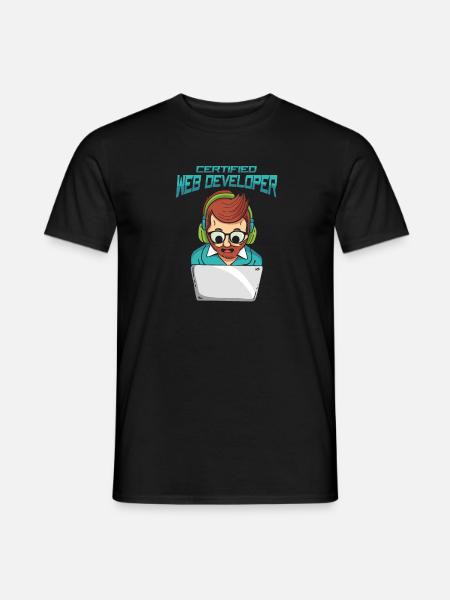 Web Entwickler Webdeveloper Zertifiziert - Männer T-Shirt - Schwarz