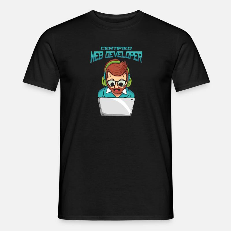 Web Entwickler Webdeveloper Zertifiziert - Männer T-Shirt - Schwarz