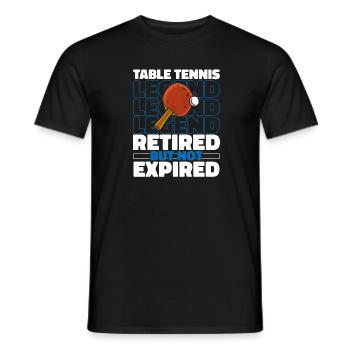 Tennis de table Ping-pong à la retraite - T-shirt homme - noir - Devant - AI Model Male 178 light (178cm)