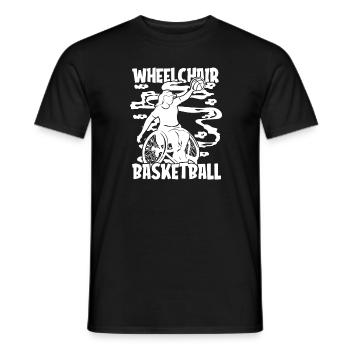 Basket-ball Basketballer Basketball en fauteuil roulant - T-shirt homme - noir - Devant - AI Model Male 178 light (178cm)