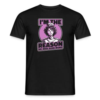 Fanfahrenzug Spielmannszug Mutter - Männer T-Shirt - Schwarz - Vorne - AI Model Male 178 light (178cm)