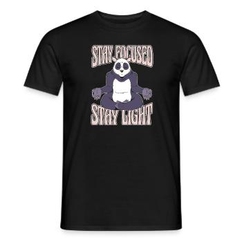 Yoga Niedlich Panda Macht Yoga - Männer T-Shirt - Schwarz - Vorne - AI Model Male 178 light (178cm)