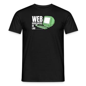 Web Entwickler Webdeveloper Lustig - Männer T-Shirt - Schwarz - Vorne - AI Model Male 178 light (178cm)
