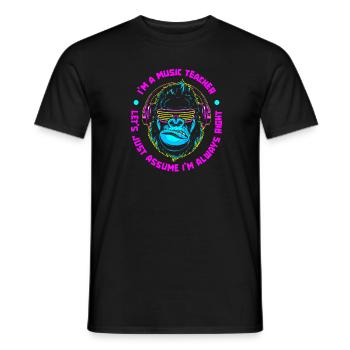 Professeur de musique Professeur de musique Cool - T-shirt homme - noir - Devant - AI Model Male 178 light (178cm)