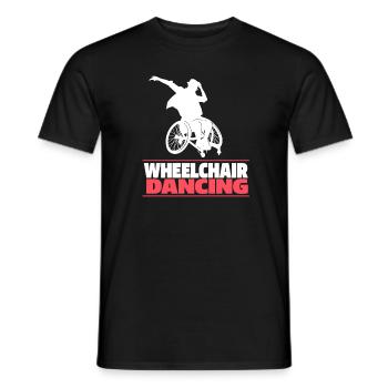 Danseur dansant en fauteuil roulant - T-shirt homme - noir - Devant - AI Model Male 178 light (178cm)