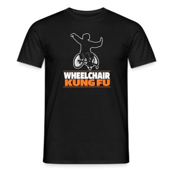 Kung Fu Wheelchair - Men's T-Shirt - black - Front - AI Model Male 178 light (178cm)
