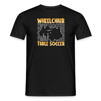 Tischfußball Kicker Rollstuhl - Männer T-Shirt - Schwarz - Vorne - AI Model Male 178 light (178cm)