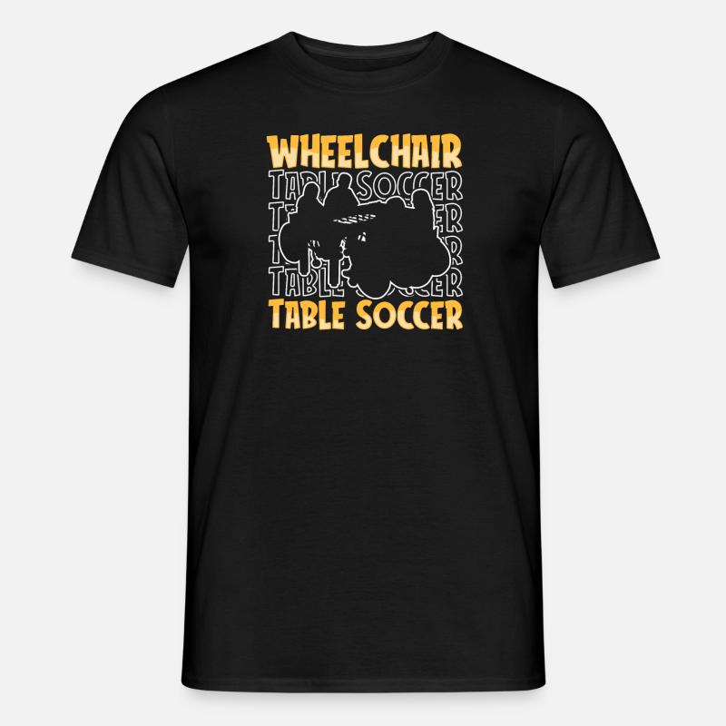 Tischfußball Kicker Rollstuhl - Männer T-Shirt - Schwarz