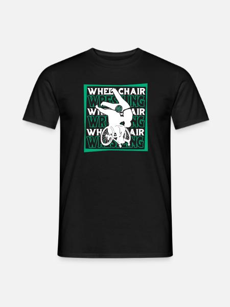 Wrestling Wrestler Rollstuhl - Männer T-Shirt - Schwarz