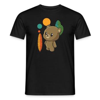 Ours brun Ours mignon - T-shirt homme - noir - Devant - AI Model Male 178 light (178cm)