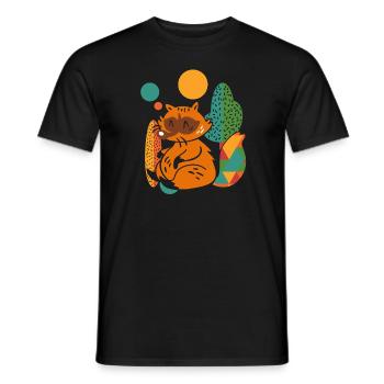 Raton laveur mignon - T-shirt homme - noir - Devant - AI Model Male 178 light (178cm)