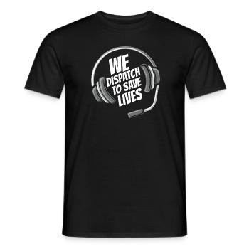 Notruf Leitstelle Einsatzzentrale Speichern - Männer T-Shirt - Schwarz - Vorne - AI Model Male 178 light (178cm)