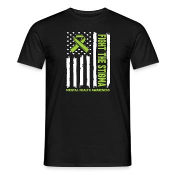 Psychologie Psychologue Combattre la stigmatisation - T-shirt homme - noir - Devant - AI Model Male 178 light (178cm)