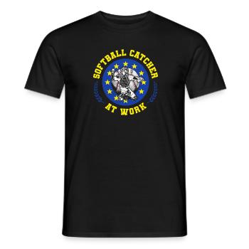 Softball - T-shirt homme - noir - Devant - AI Model Male 178 light (178cm)