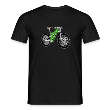E Bike Electric Bike E Bike - Men's T-Shirt - black - Front - AI Model Male 178 light (178cm)