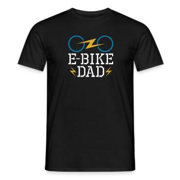 E Bike Electric Bike Papa - T-shirt homme - noir - Devant - AI Model Male 178 light (178cm)