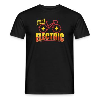 E Bike Electric Bike Drôle - T-shirt homme - noir - Devant - AI Model Male 178 light (178cm)