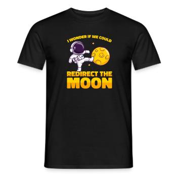 Weltraum Weltall Mond Astroid Umleitung - Männer T-Shirt - Schwarz - Vorne - AI Model Male 178 light (178cm)