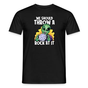 Space Space Funny Astroid Redirection - T-shirt homme - noir - Devant - AI Model Male 178 light (178cm)