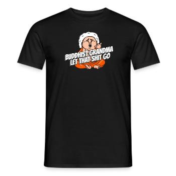 Bouddha bouddhiste drôle - T-shirt homme - noir - Devant - AI Model Male 178 light (178cm)