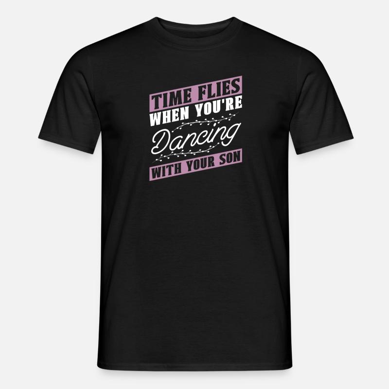 Mom Mutter Sohn Tanz Mutter - Männer T-Shirt - Schwarz