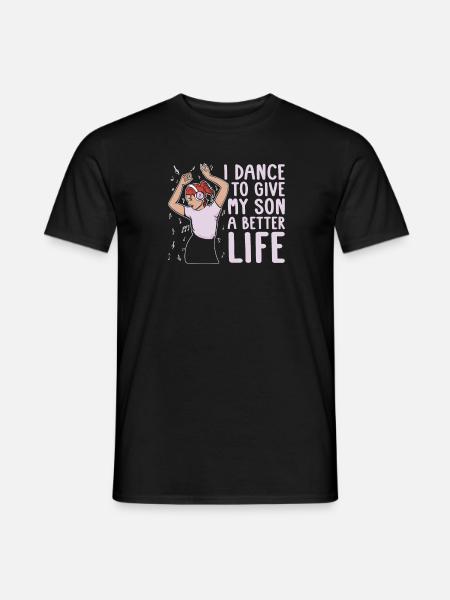 Maman Mère Fils Danse Mère - T-shirt homme - noir