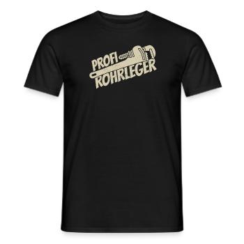 Rohrleitungsbauer Fachmann - Männer T-Shirt - Schwarz - Vorne - AI Model Male 178 light (178cm)
