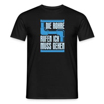 Rohrleitungsbauer Witzig - Männer T-Shirt - Schwarz - Vorne - AI Model Male 178 light (178cm)