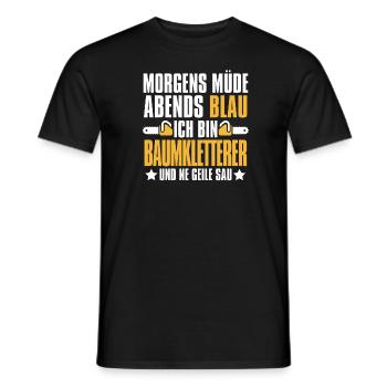 Baumpfleger Baumkletterer Arborist - Männer T-Shirt - Schwarz - Vorne - AI Model Male 178 light (178cm)